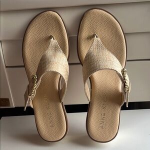Anne Klein 8M Sandals with Gold Buckle